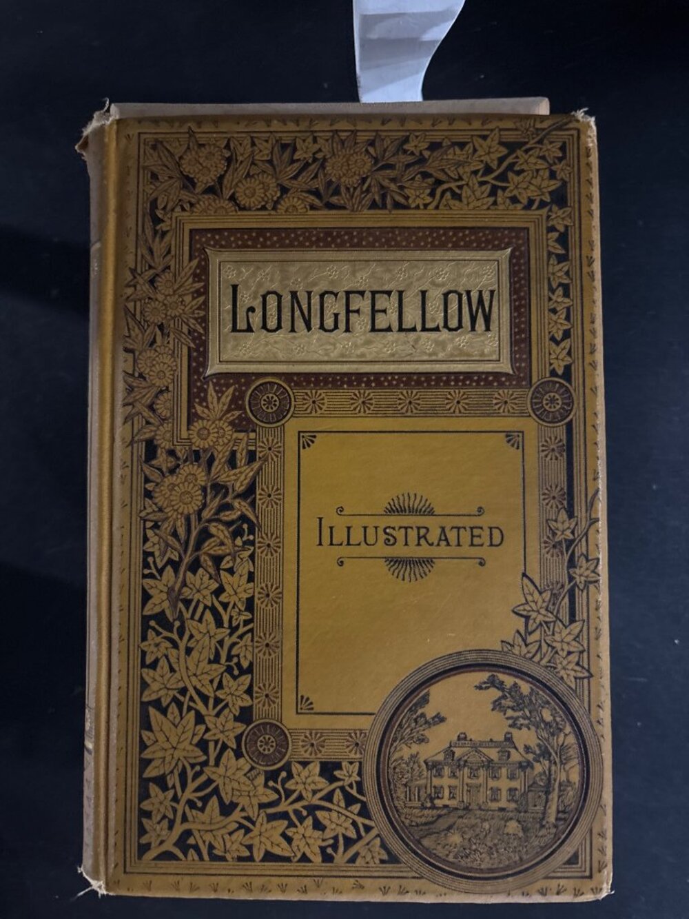Antique 1885 Longfellow Illustrated Poetical Works Hardcover Book with Souvenir - Picture 12 of 16